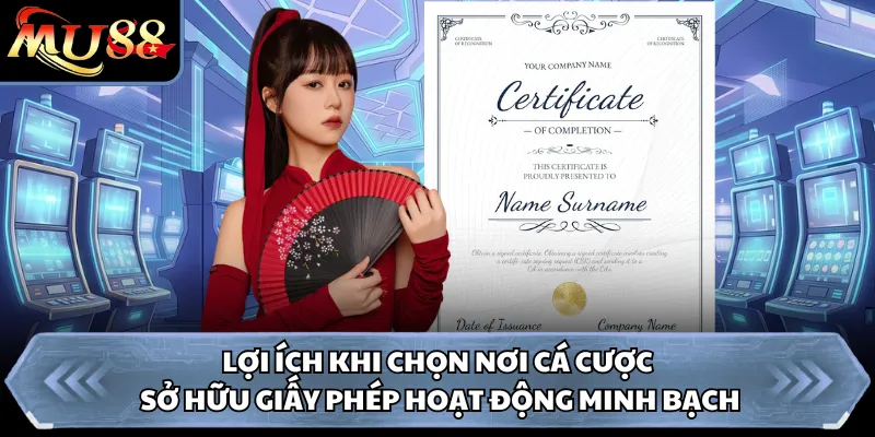 Lợi ích khi chọn nơi cá cược sở hữu giấy phép hoạt động minh bạch 